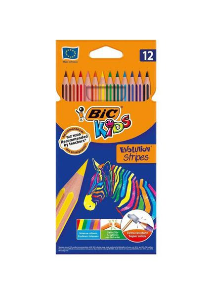ΞΥΛΟΜΠΟΓΙΕΣ BIC KIDS EVOLUTION STRIPES 12ΤΕΜ.