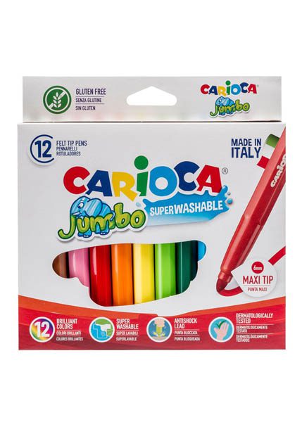 CARIOCA ΜΑΡΚΑΔΟΡΟΙ JUMBO SUPERWASHABLE 12ΤΕΜ.