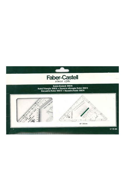 ΤΡΙΓΩΝΟ ΜΕ ΜΟΙΡΕΣ FABERCASTELL 45o 250mm 177996