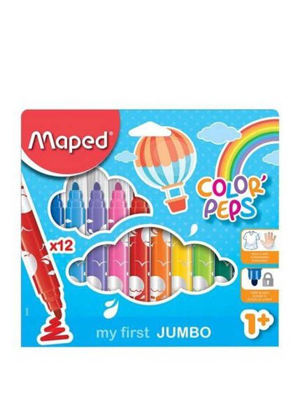 ΜΑΡΚΑΔΟΡΟΙ MAPED JUMBO COLOR' PEPS 12ΤΕΜ.