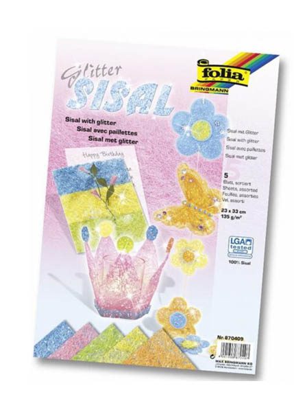 ΧΑΡΤΙΑ SISAL GLITTER 23x33cm 135gr