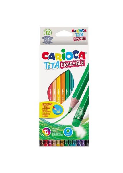 ΞΥΛΟΜΠΟΓΙΕΣ CARIOCA ΤΙΤΑ 12ΤΕΜ. ΜΕ ΓΟΜΑ