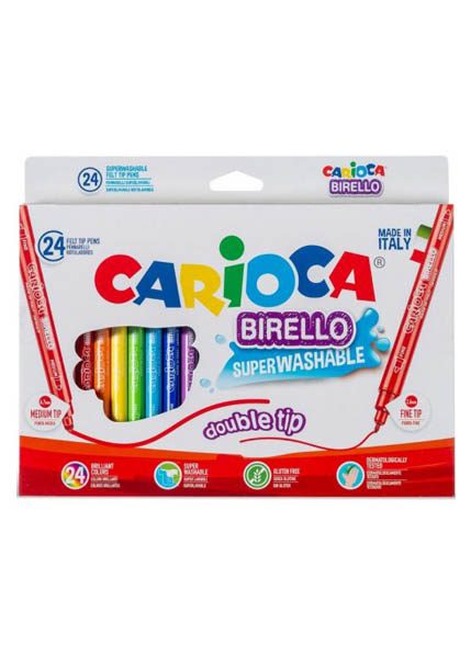 CARIOCA ΜΑΡΚΑΔΟΡΟΙ BIRELLO SUPERWASHABLE 24 ΤΕΜ.