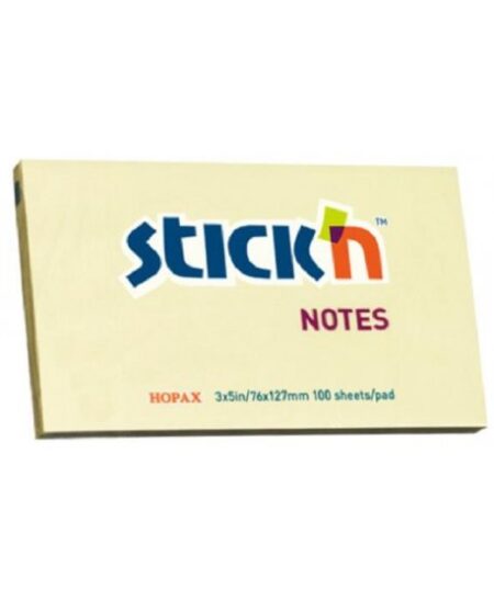 ΧΑΡΤΑΚΙΑ STICK'N ΚΙΤΡΙΝΑ 76x127mm 100Φ