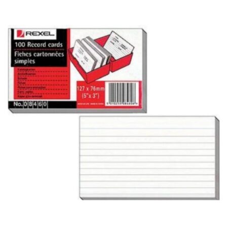 ΚΑΡΤΕΛΕΣ REXEL 08470 8x5 203x127mm 100ΤΕΜ