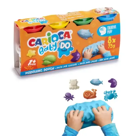 ΠΛΑΣΤΟΖΥΜΑΡΑΚΙΑ CARIOCA BABY 1+ ΣΕΤ 8 ΧΡΩΜΑΤΑ 75gr