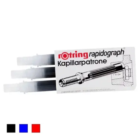 ΜΕΛΑΝΙ ΑΜΠΟΥΛΑ ΡΑΠΙΤΟΓΡΑΦΟΥ ROTRING 3ΤΕΜ.