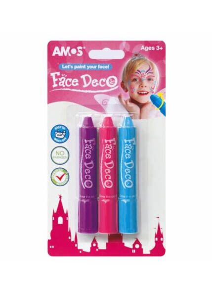 ΚΡΑΓΙΟΝ ΜΑΚΙΓΙΑΖ ΠΡΟΣΩΠΟΥ AMOS FACE DECO ΣΕΤ 3 ΧΡΩΜ. GIRLS
