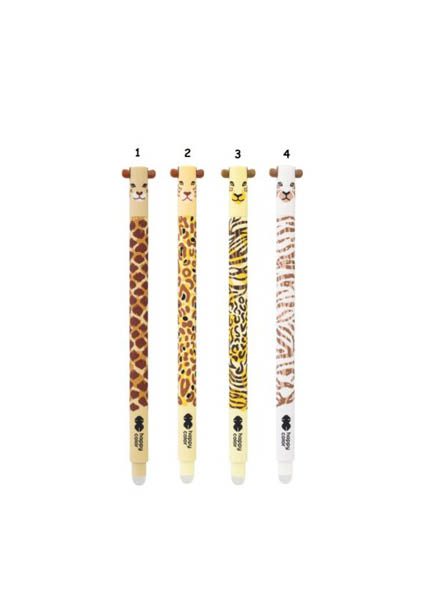 ΣΤΥΛΟ GEL ERASABLE HAPPY COLOR ANIMAL PRINT 0,5mm ΜΠΛΕ