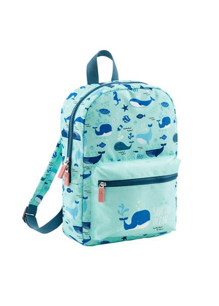 MIQUELRIUS ΤΣΑΝΤΑ ΠΛΑΤΗΣ 34x23x9cm SAVE THE OCEAN ΜΠΛΕ