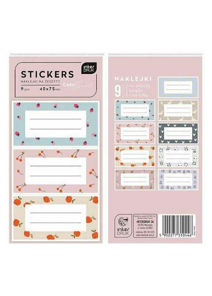 ΕΤΙΚΕΤΕΣ INTERDRUK CUTE GIRL 9TEM.