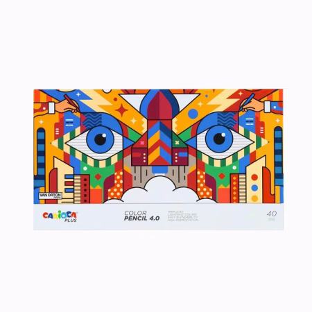 ΚΡΑΓΙΟΝ ΞΥΛΙΝΑ CARIOCA PLUS ΣΕΤ 40 χρωμάτων. (hard box)