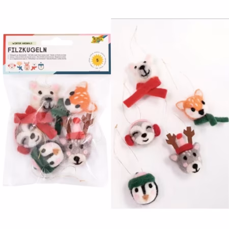 ΤΣΟΧΙΝΑ ΖΩΑΚΙΑ FOLIA ΧΡΙΣΤΟΥΓΕΝΝΩΝ ΚΡΕΜΑΣΤΑ ΑΣΟΡΤΙ ΣΕΤ 5τεμ