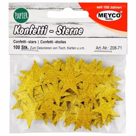 ΔΙΑΚΟΣΜΗΤΙΚΑ ΧΑΡΤΙΝΑ ΑΣΤΕΡΙΑ GLITTER ΧΡΥΣΑ Φ20mm 100τεμ.