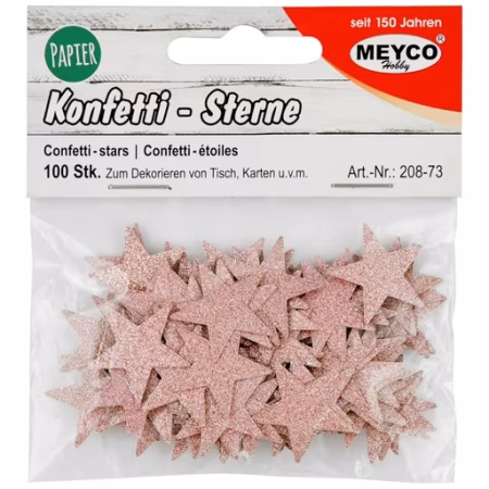 ΔΙΑΚΟΣΜΗΤΙΚΑ ΧΑΡΤΙΝΑ ΑΣΤΕΡΙΑ GLITTER ΡΟΖ Φ20mm 100τεμ.