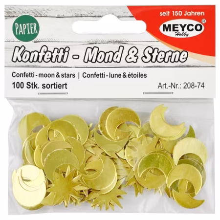 ΔΙΑΚΟΣΜΗΤΙΚΑ ΧΑΡΤΙΝΑ ΑΣΤΕΡΙΑ-ΦΕΓΓΑΡΙΑ ΜΕΤΑΛΙΖΕ ΧΡΥΣΑ Φ1,5-1,8mm 100τεμ.