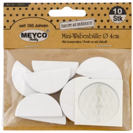 ΚΥΨΕΛΩΤΕΣ ΜΠΑΛΕΣ ΔΙΑΚΟΣΜΗΤΙΚΕΣ MEYCO 4cm 10τεμ. ΛΕΥΚΕΣ