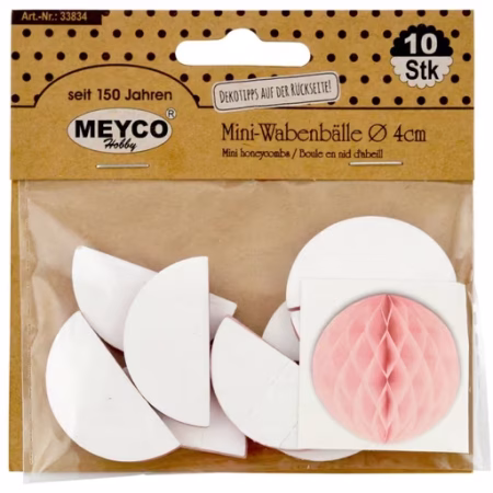 ΚΥΨΕΛΩΤΕΣ ΜΠΑΛΕΣ ΔΙΑΚΟΣΜΗΤΙΚΕΣ MEYCO 4cm 10τεμ. ΡΟΖ