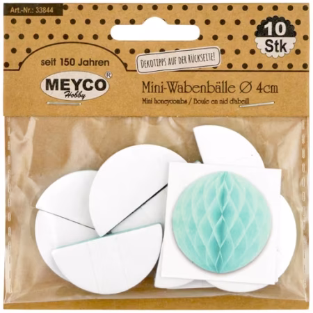 ΚΥΨΕΛΩΤΕΣ ΜΠΑΛΕΣ ΔΙΑΚΟΣΜΗΤΙΚΕΣ MEYCO 4cm 10τεμ. ΣΙΕΛ