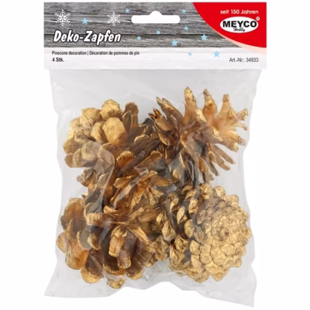 ΔΙΑΚΟΣΜΗΤΙΚΑ ΧΡΙΣΤΟΥΓΕΝΝΩΝ ΚΟΥΚΟΥΝΑΡΙΑ ΧΡΥΣΑ ΣΕΤ 4τεμ. (5-6cm)