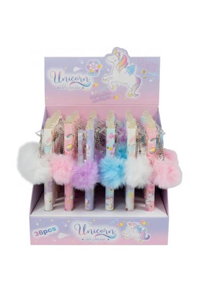 ΣΤΥΛΟ ΠΟΥ ΣΒΗΝΕΙ UNICORN ΜΕ POM POM