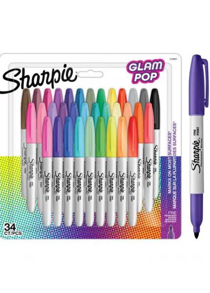 ΜΑΡΚΑΔΟΡΑΚΙΑ SHARPIE FINE GLAM POP BLISTER 34ΤΜΧ