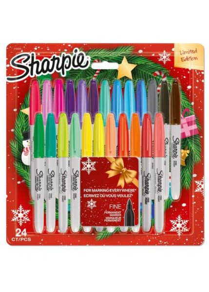 ΜΑΡΚΑΔΟΡΑΚΙΑ SHARPIE FINE XMAS ASS. BLISTER 24ΤΜΧ