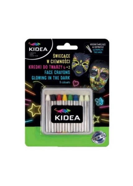 ΧΡΩΜΑΤΑ KIDEA ΠΡΟΣΩΠΟΥ 079339 8 COLORS GLOW IN THE DARK 2,5gr