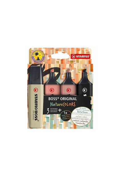 ΜΑΡΚΑΔΟΡΟΙ STABILO BOSS SET/4τεμ NATURE 70/4-2-5
