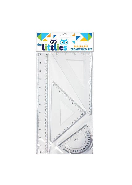 ΓΕΩΜΕΤΡΙΚΟ ΣΕΤ THE LITTLIES 4ΤΕΜ. (ΧΑΡΑΚΑΣ 30cm,  2 ΤΡΙΓΩΝΑ, ΜΟΙΡΟΓΝΩΜΟΝΙΟ)