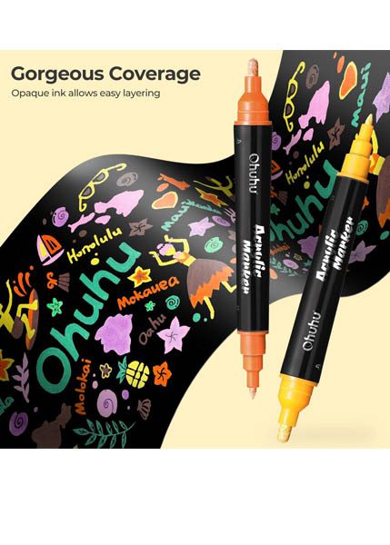 ΜΑΡΚΑΔΟΡΟΣ ΑΚΡΥΛΙΚΟΣ OHUHU ΜΕ ΔΙΠΛΗ ΜΥΤΗ