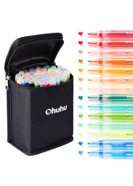 ΜΑΡΚΑΔΟΡΟΙ OHUHU ACRYLIC ΣΕΤ 40 ΧΡΩΜΑΤΩΝ