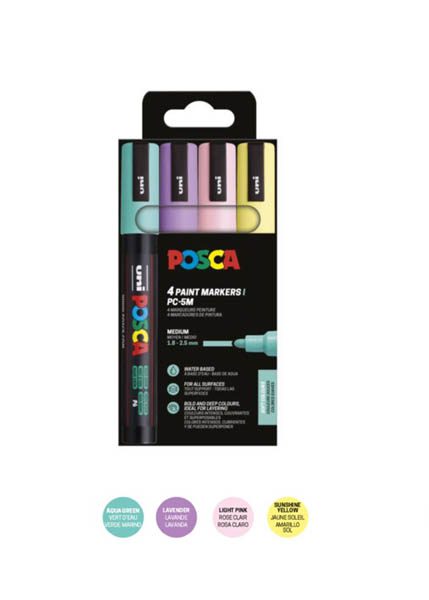 ΜΑΡΚΑΔΟΡΟΙ UNI POSCA PC-5M MEDIUM ΣΕΤ 4 SOFT
