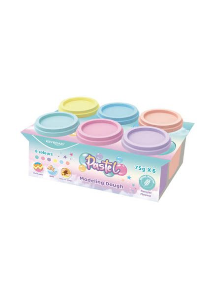 ΒΑΖΑΚΙΑ ΠΛΑΣΤΟΖΥΜΑΡΑΚΙΑ DOUGH KEYROAD 75gr 6ΧΡΩΜ. PASTEL