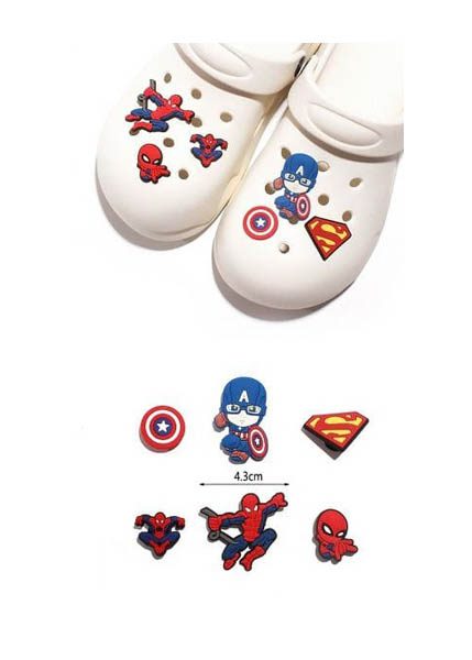 ΔΙΑΚΟΣΜΗΤΙΚΑ ΓΙΑ CROCS SPIDERMAN CAPTAIN AMERICA SUPERMAN 6TEM