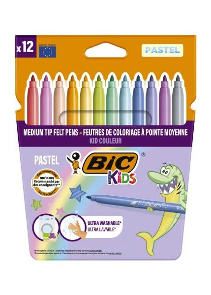 ΜΑΡΚΑΔΟΡΟΙ ΖΩΓΡΑΦΙΚΗΣ BIC PASTEL 12ΤΕΜ.