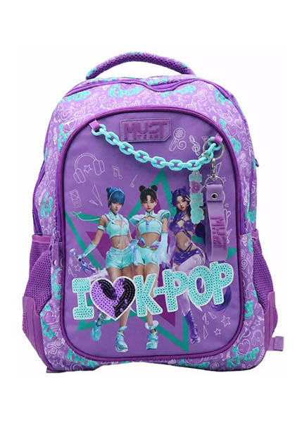 ΣΑΚΙΔΙΟ ΠΛΑΤΗΣ ΔΗΜΟΤΙΚΟΥ MUST TEAM K-POP ΜΩΒ 3ΘΗΚΕΣ