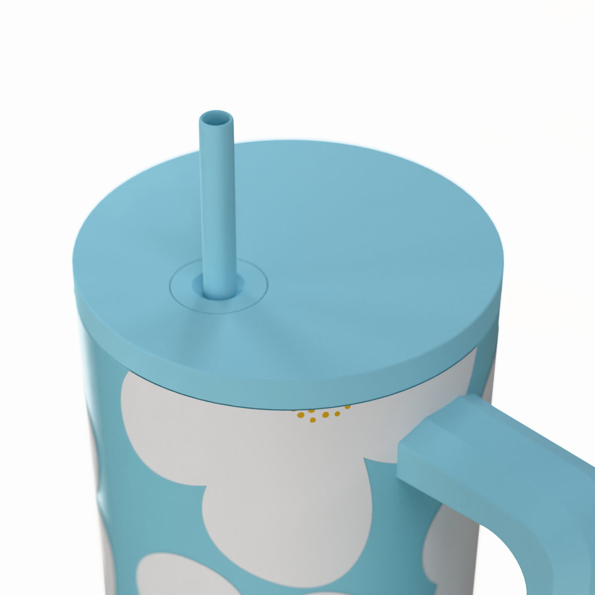 ΠΑΓΟΥΡΙ ΘΕΡΜΟΣ ESTIA STRAW TUMBLER XL SAVE THE AEGEAN BLUE DAISY 900ml - Image 2