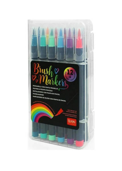 ΜΑΡΚΑΔΟΡΟΙ BRUSH MARKERS LEGAMI 12ΤΕΜ BUMA0001